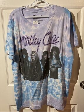 Motley Crue Tie-Dye Short Sleeve Tee - Blue/Purple